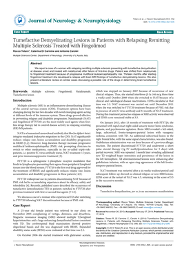 Tumefactive Demyelinating Lesions in Patients with Relapsing Remitting