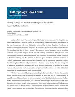 And the Problem of Religion in the Neolithic Review by Mattia Cartolano