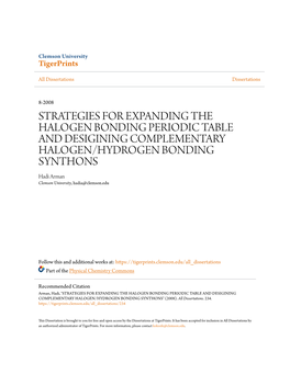 Strategies for Expanding the Halogen Bonding Periodic