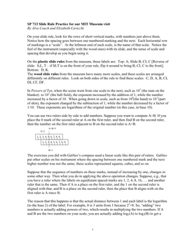 Slide Rule Practice for Our MIT Museum Visit by Alva Couch and Elizabeth Cavicchi