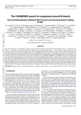 The CARMENES Search for Exoplanets Around M Dwarfs Two Terrestrial Planets Orbiting G 264–012 and One Terrestrial Planet Orbiting Gl 393?