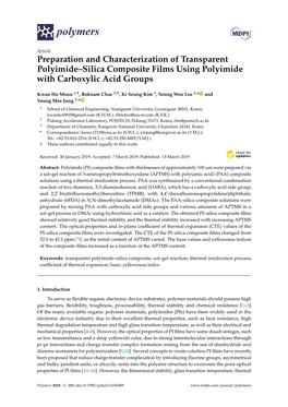 Preparation and Characterization of Transparent Polyimide–Silica Composite Films Using Polyimide with Carboxylic Acid Groups