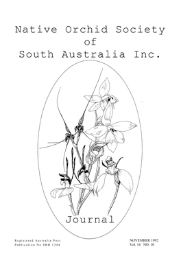 Native Orchid Society of South Australia Inc. Journal