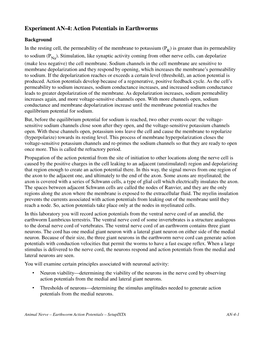 Action Potentials in Earthworms