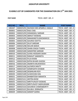 Tech. Asst. Gr.-Ii