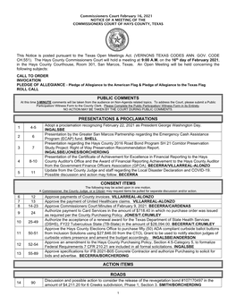 Public Comments Presentations