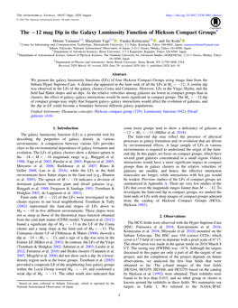 12 Mag Dip in the Galaxy Luminosity Function of Hickson Compact Groups*