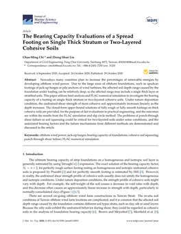 The Bearing Capacity Evaluations of a Spread Footing on Single Thick Stratum Or Two-Layered Cohesive Soils