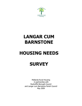 Langar Cum Barnstone Rural Housing Needs Survey