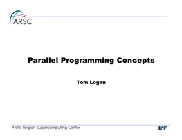 Parallel Programming Concepts