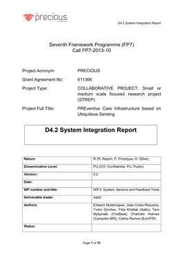 D4.2 System Integration Final Report