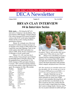 BRYAN CLAY INTERVIEW #4 in Interview Series