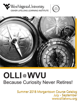 Morgantown Course Catalog July - September About OLLI at WVU