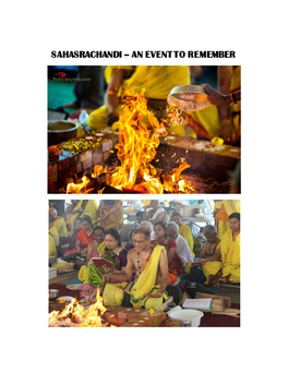 Sahasrachandi – an Event to Remember