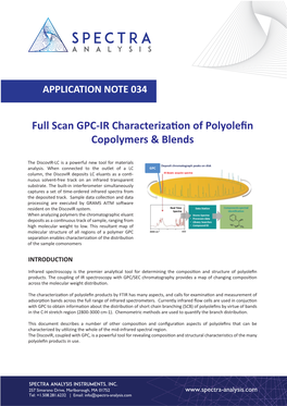 Full Scan GPC-IR Characterization of Polyolefin Copolymers & Blends