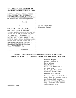 X PUBLIC EMPLOYEES’ RETIREMENT : SYSTEM of MISSISSIPPI, Individually and : on Behalf of All Others Similarly Situated, : : Plaintiff, : : V