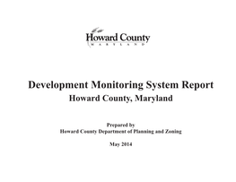 Development Monitoring System Report Howard County, Maryland