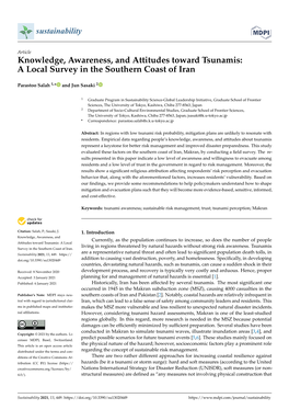 Knowledge, Awareness, and Attitudes Toward Tsunamis: a Local Survey in the Southern Coast of Iran