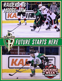 Friday, September 22, 2017 Prince Albert Raiders Vs. Moose Jaw Warriors