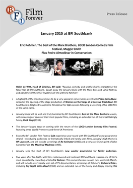 January 2015 at BFI Southbank