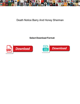Death Notice Barry and Honey Sherman