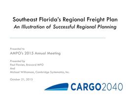 Southeast Florida's Regional Freight Plan