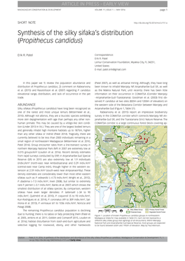 Propithecus Candidus)