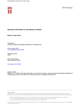 Gaussian Elimination Is Not Optimal, Revisited