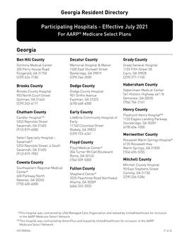 Georgia Participating Hospitals
