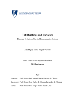 Tall Buildings and Elevators