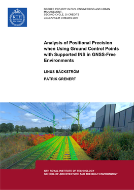 Analysis of Positional Precision When Using Ground Control Points with Supported INS in GNSS-Free Environments