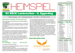 SV BÄCK Lambrechten - U