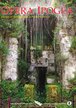 Journal of Speleology in Artificial Cavities 1 / 2012