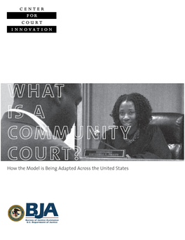 Community Courts: an Evolving Model,” Authored by Eric Lee