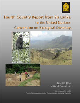 Fourth Country Report from Sri Lanka to the United Nations Convention on Biological Diversity