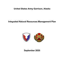 United States Army Garrison, Alaska Integrated Natural Resources Management Plan