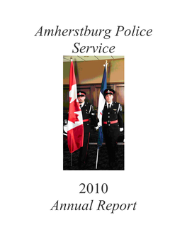 Amherstburg Police Service 2010 Annual Report