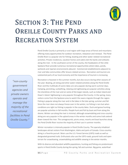 The Pend Oreille County Parks and Recreation System