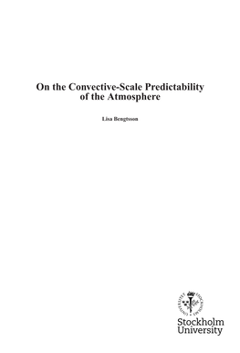 On the Convective-Scale Predictability of the Atmosphere