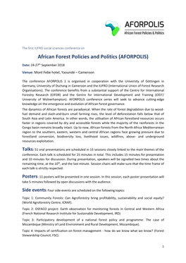 African Forest Policies and Politics (AFORPOLIS)