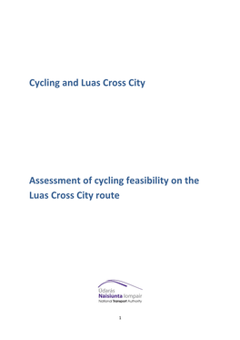 Luas Cross City Cycling Report October 2017