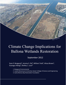 Climate Change Implications for Ballona Wetlands Restoration