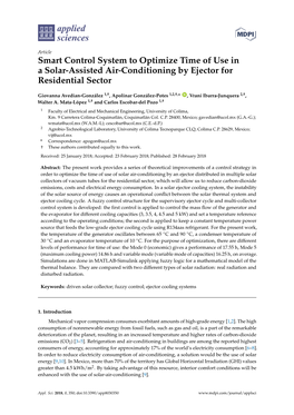 Smart Control System to Optimize Time of Use in a Solar-Assisted Air-Conditioning by Ejector for Residential Sector