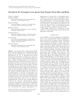 Sarcodon in the Neotropics I: New Species from Guyana Puerto Rico