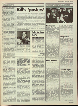 MUSIC WEEK JANUARY 19 1985 Edited by CHRIS WHITE '~Chart