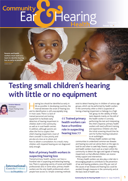 Testing Small Children's Hearing with Little Or No Equipment