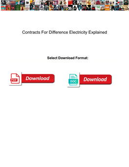 Contracts for Difference Electricity Explained