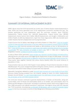 Summary of Internal Displacement in 2019