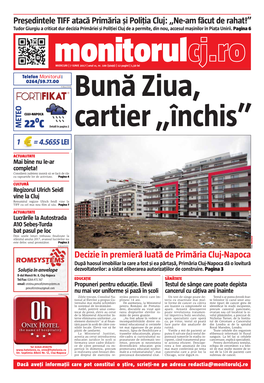 Decizie În Premieră Luată De Primăria Cluj-Napoca