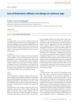 Loss of Brainstem Reflexes: Not Always an Ominous Sign